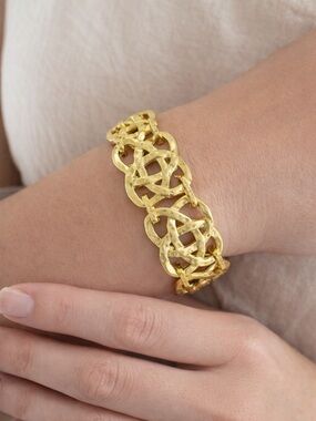 Gold Statement Celtic-Link Bracelet - Women Jewelry